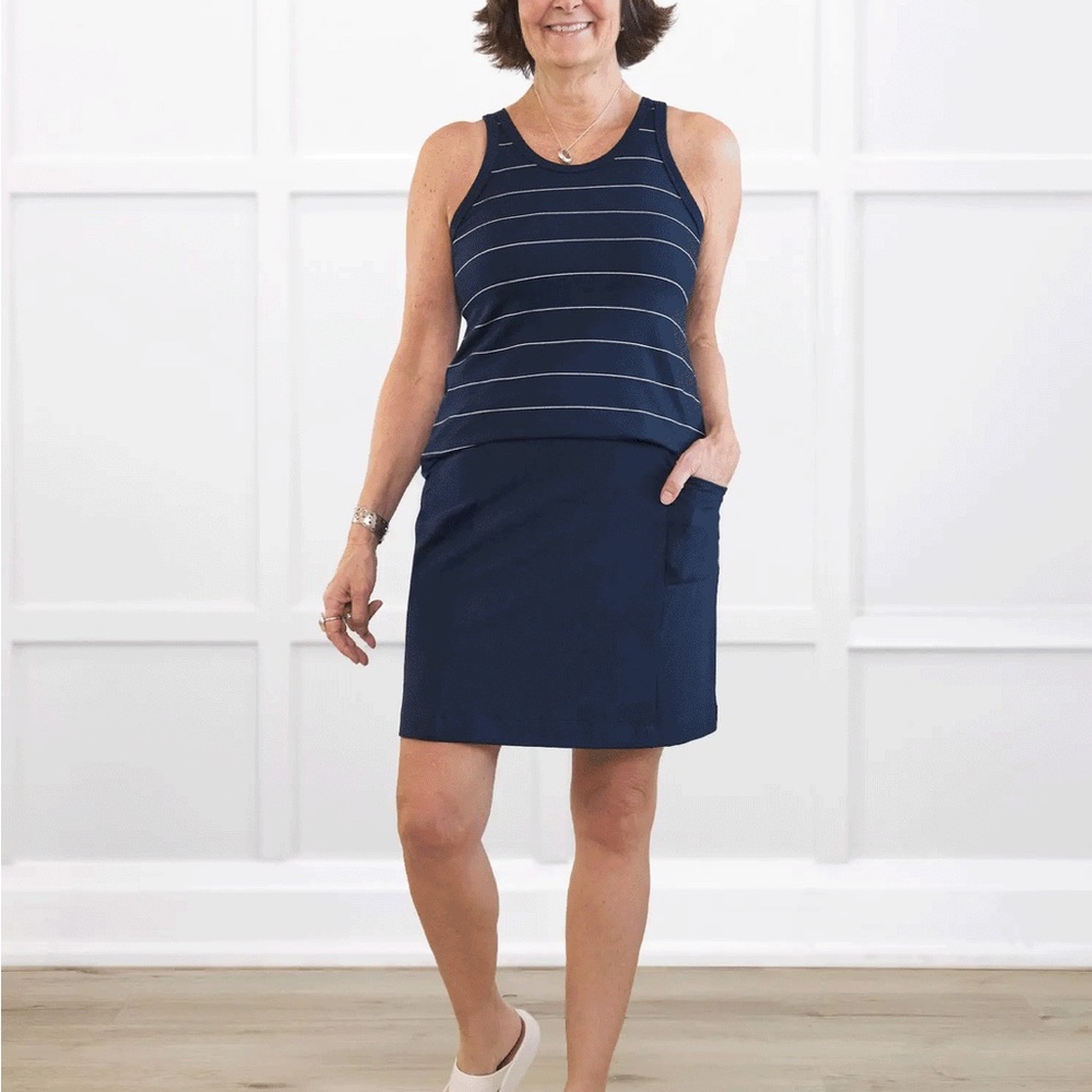 Sz XS regular women navy Miik Tessa High-waisted skort with 4-way stretch navy